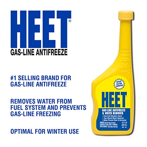 HEET 28201 Gas-Line Antifreeze and Water Remover, 12 Fl oz.