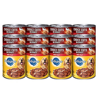 Pedigree Choice Cuts In Gravy with Beef Dog Food, 22 Oz Can
