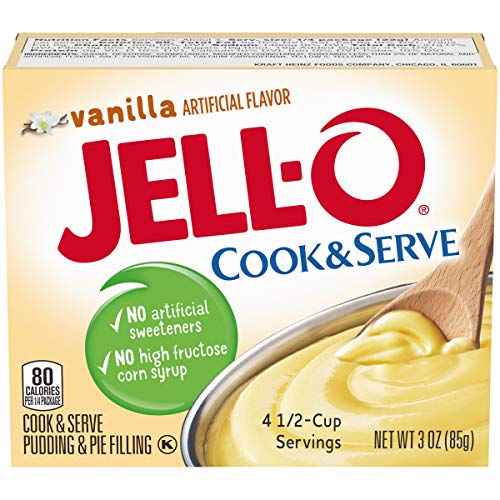 JELL-O Vanilla Cook & Serve Pudding & Pie Filling Mix (3 oz Box)
