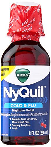 Vicks NyQuil, Nighttime Cold & Flu 8 Fl Oz, Cherry Flavor