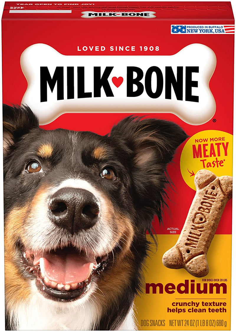 Milk-Bone Original Dog Treats Biscuits for Medium Dogs, 24 oz