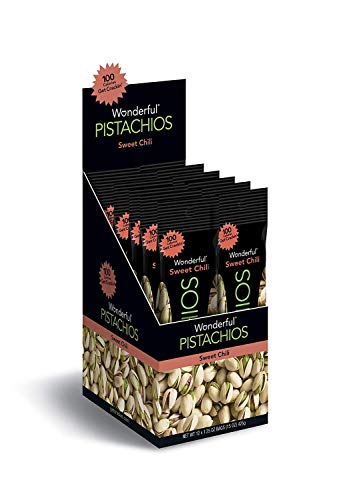 Wonderful Pistachios, Sweet Chili, 1.25 Ounce Bag (Pack of 12)