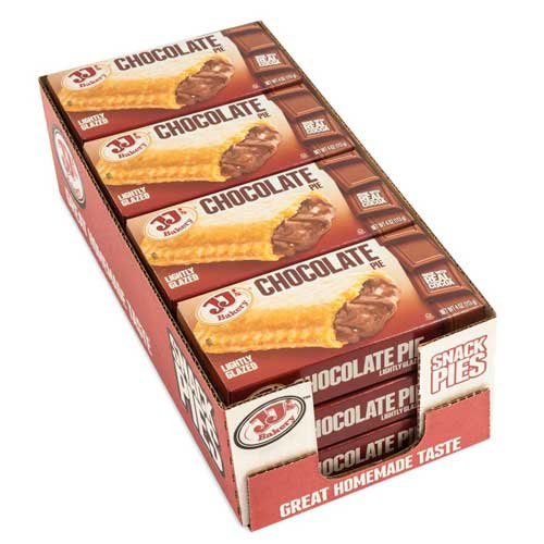 JJ's Bakery Lightly Glazed Snack Pies 4oz (Chocolate)