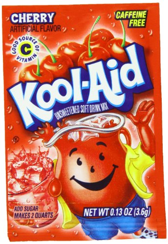 Kool-Aid Cherry Unsweetened Soft Drink Mix 0.13-Ounce Packets 48 Count [1-Box]