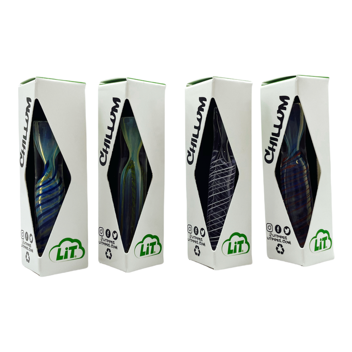 Pipe Glass Lit Chillum 24 Per Box