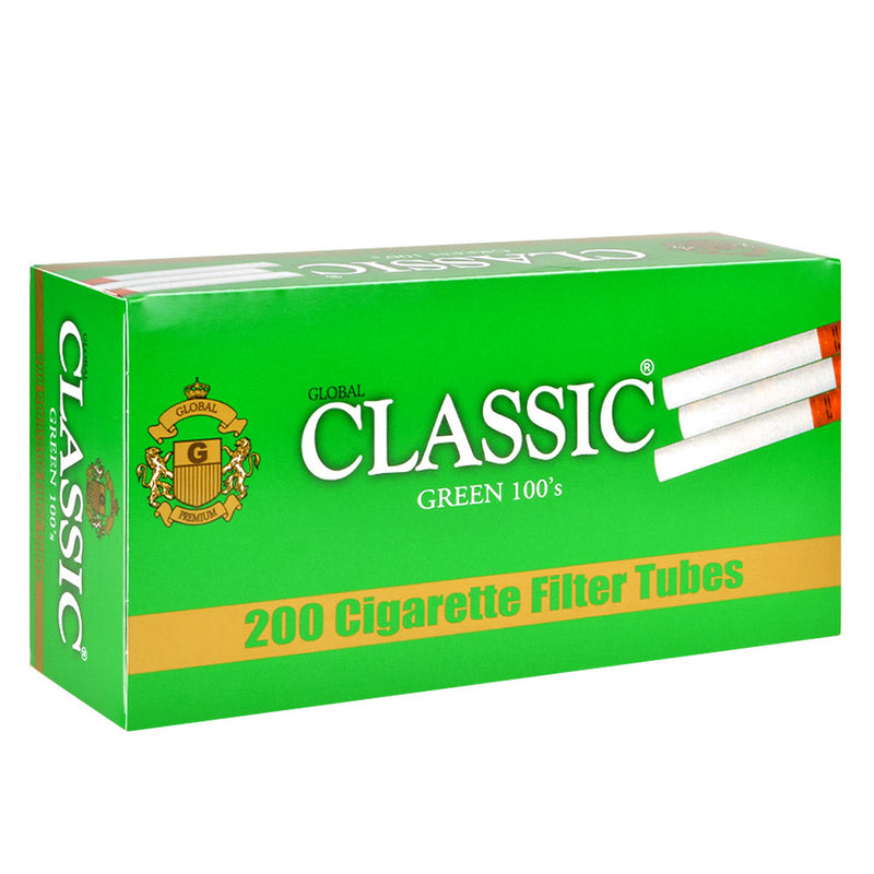 Global Classic Green Menthol King Size Cigarette Tubes 200 Count Per Box