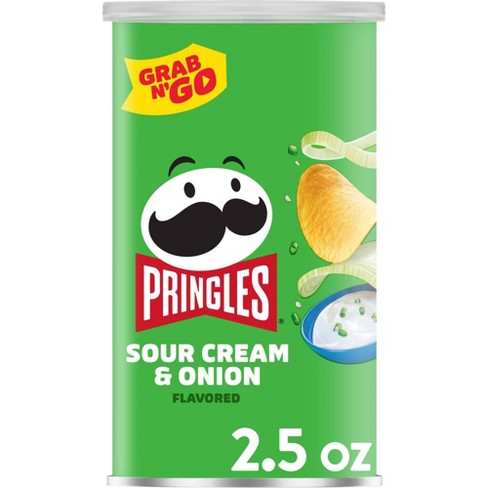 Pringles Potato Crisps Chips, Sour Cream & Onion, 2.5oz