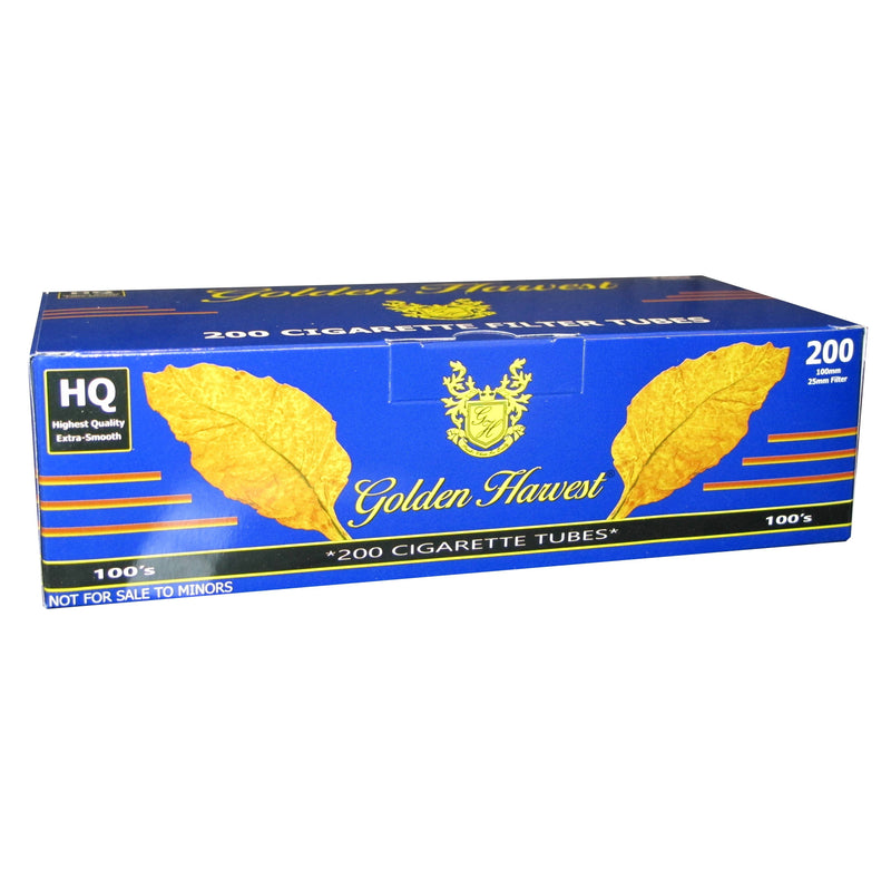 Golden Harest BLUE 100mm Cigarette Tubes 200 Count Per Box