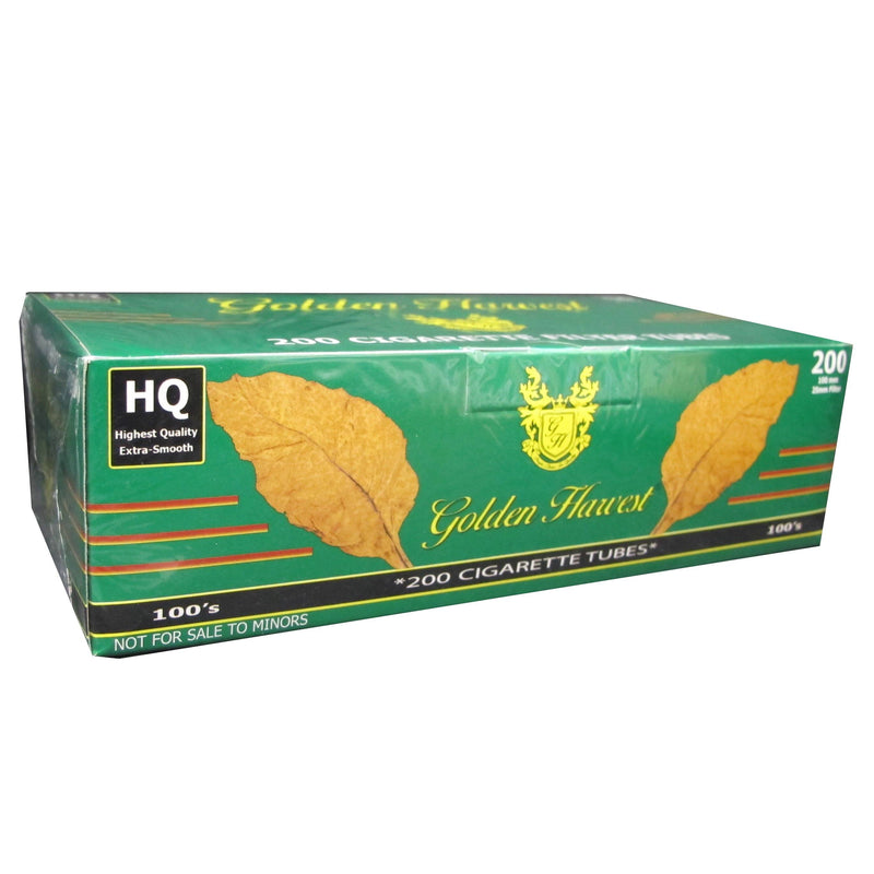 Golden Harest GREEN Menthol 100mm Cigarette Tubes 200 Count Per Box
