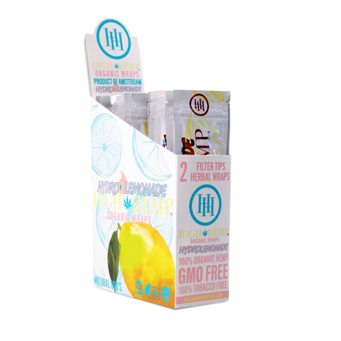 High Hemp Wrap Hydro Lemonade 2 Wraps Per Sleeve (Pack of 15)