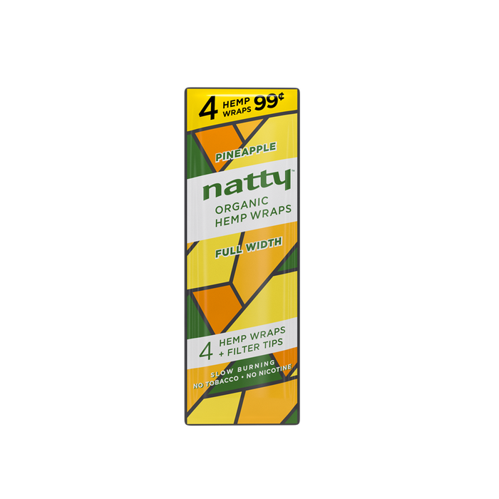 Natty Hemp Wrap Pinaple 4/ 99 oz 15 Per 4 Pack