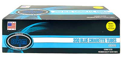 Ohm Blue 100mm Cigarette Tubes 200 Count Per Box