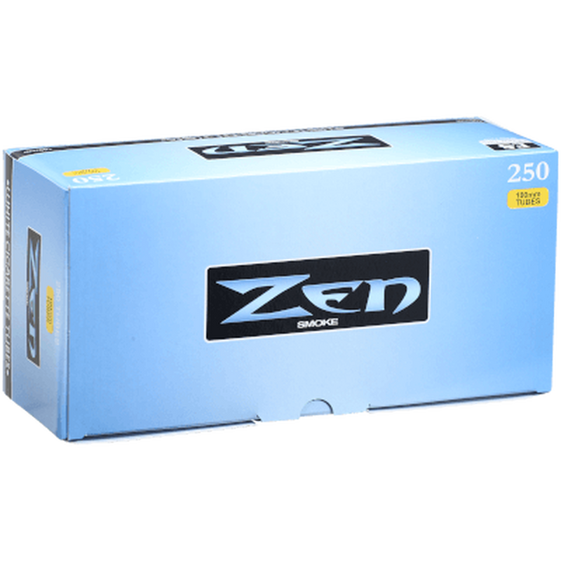 Zen Light Blue 100mm Cigarette Tubes 250 Count Per Box
