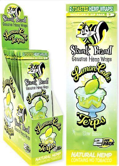 Skunk Brand Terp-Infused 2 Count Pouch Lemon Cake Hemp Wraps 25 Pack