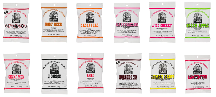 Claey's Old Fashioned Hard Candy Assorted Variety Pack [12-Bags]