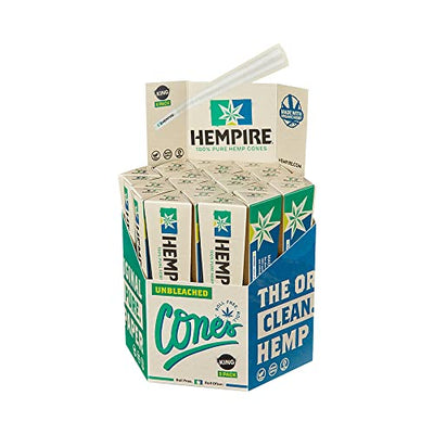 Hempire Cones King Size | 109mm - 72 Pack | Natural Pre Rolled Paper with Tips and Packing Sticks Included - Packaged in Convenient 3 pack Resealable Pouches (King Size - 72 Count)