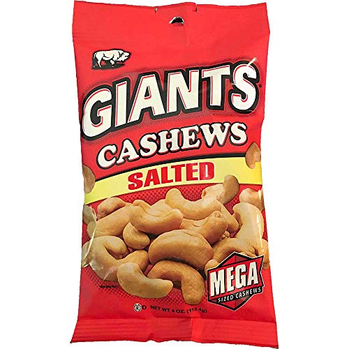 Giants Salted Cashews, 4 Ounce Bag