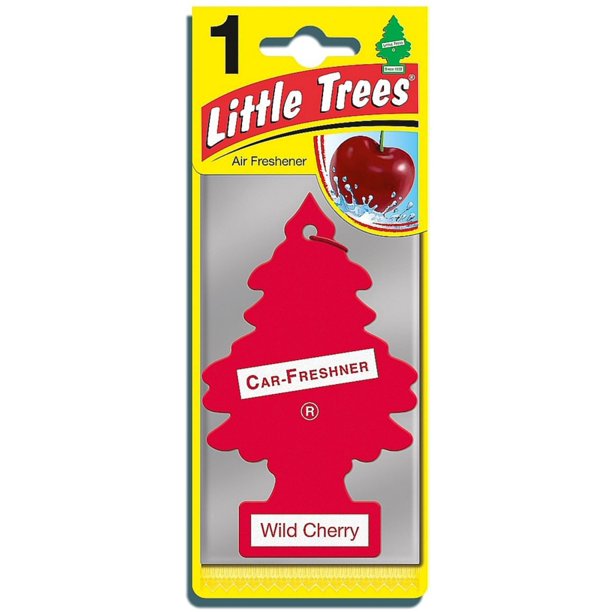 LITTLE TREES Car Air Freshener Hanging Paper Tree Home or Car Wild Cherry [1-Pack]
