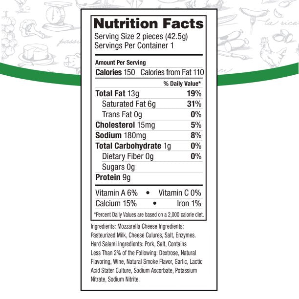 FIORUCCI Hard Salami and Mozzarella Panino 8-Count 1.5-Ounce Wholesale