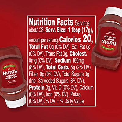 Hunts Tomato Ketchup, 14-oz. Squeeze Bottle (Pack of 12)