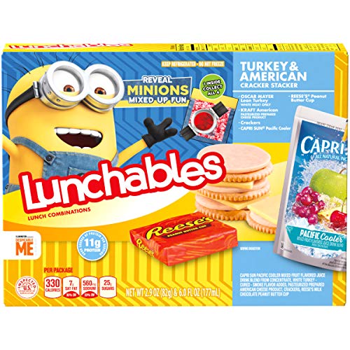 Lunchables Turkey & American Cracker Stacker with Capri Sun Pacific Cooler and Reese&
