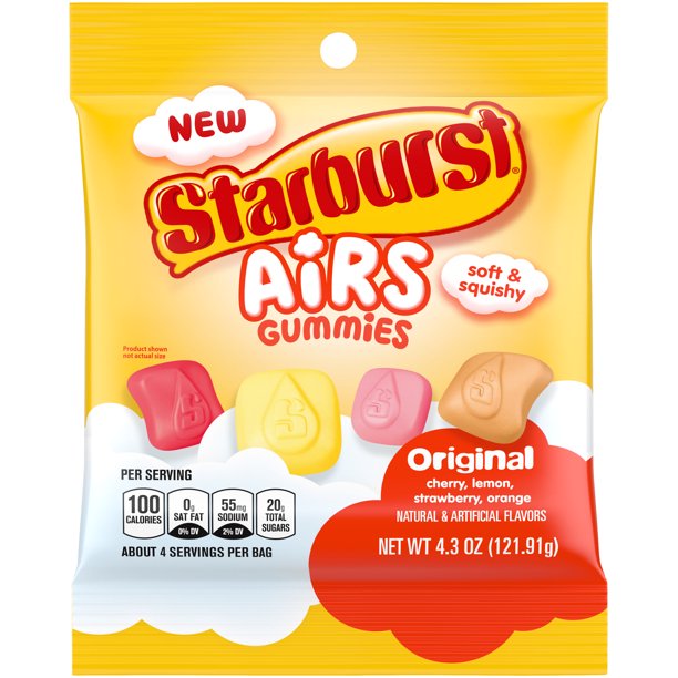 Starburst Airs Original Gummy Candy 4.3 oz Bag