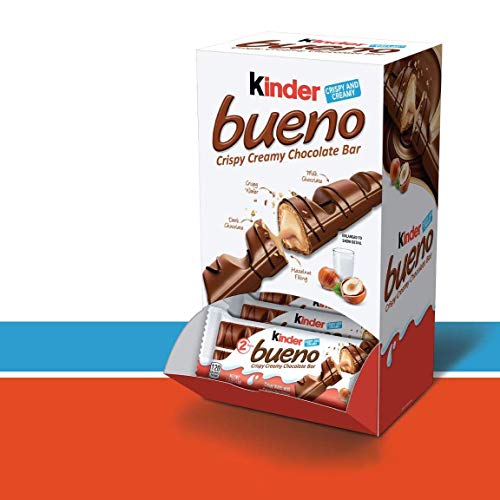Kinder Bueno Crispy Creamy Chocolate Bar, 1.5 oz, 20 Count