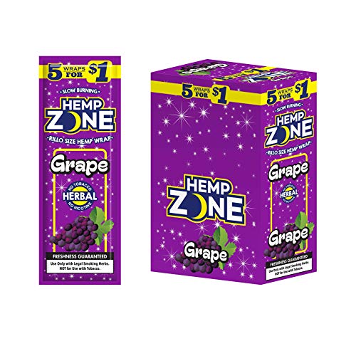 Hemp Zone Zone Wrap Grape 5/$ 1 oz 15 Per 5 Pack