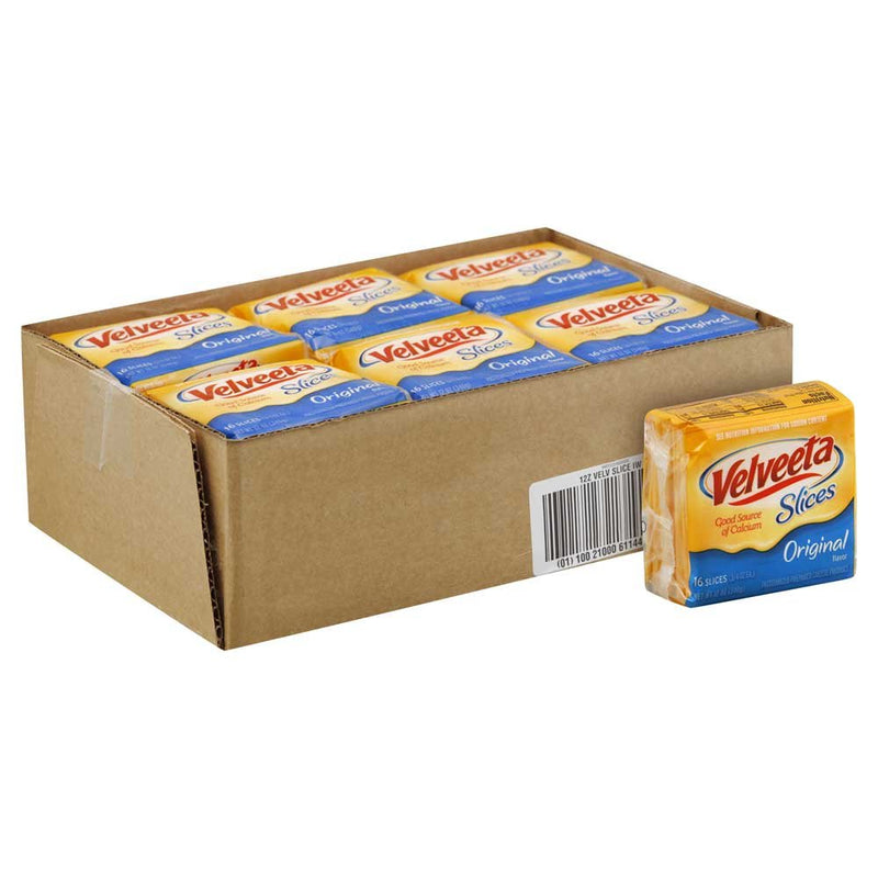 Kraft Velveeta Sliced Cheese, 12 Ounce -- 12 per case.