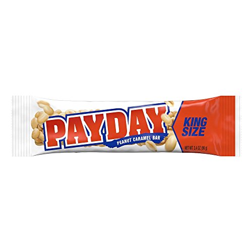 PAYDAY Peanut Caramel Candy Bars, 3.4 Ounce Bar (Pack of 18)