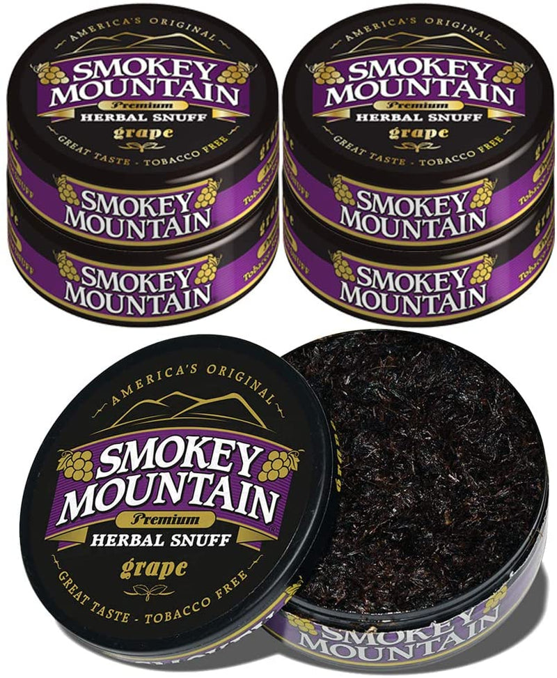 Smokey Mountain Herbal Snuff Nicotine-Free and Tobacco-Free (Grape)