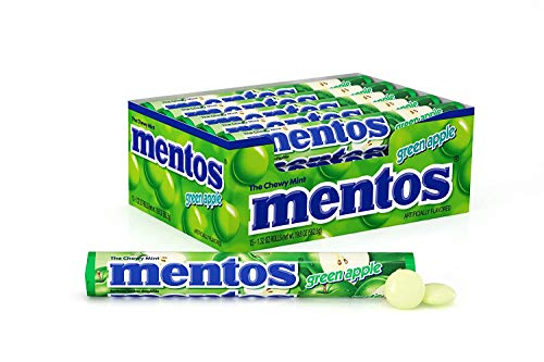 Mentos Chewy Mint Candy Roll Green Apple Halloween Candy Non Melting Pack of 15