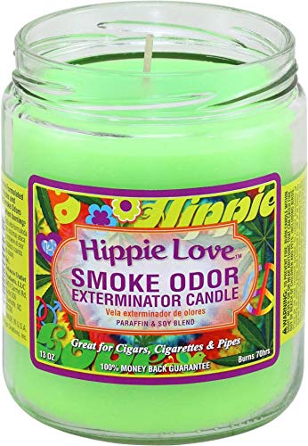Smoke Odor Exterminator 13 oz Jar Candle Hippie Love