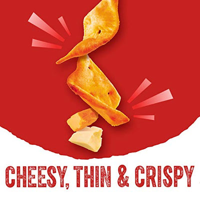 Cheez-It Snap'd, Cheesy Baked Snacks, Double Cheese, 2.2 oz Pouch (Pack of 6)