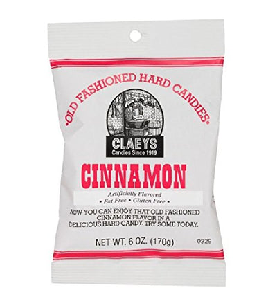 Claey's Old Fashioned Hard Candy 6 Ounce Bag, Cinnamon