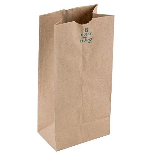 Grocery Bag, BRN, 12-7/16"L, 6-1/8" W, PK400