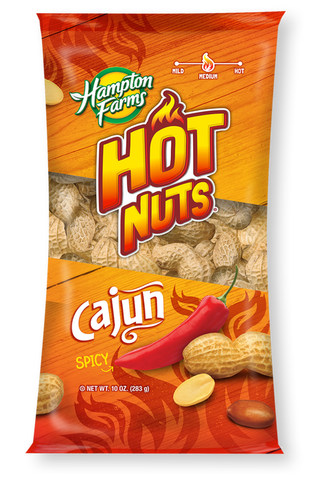 Hampton Farms Cajn Hot In Shell 10 Medium Heat Single Bag