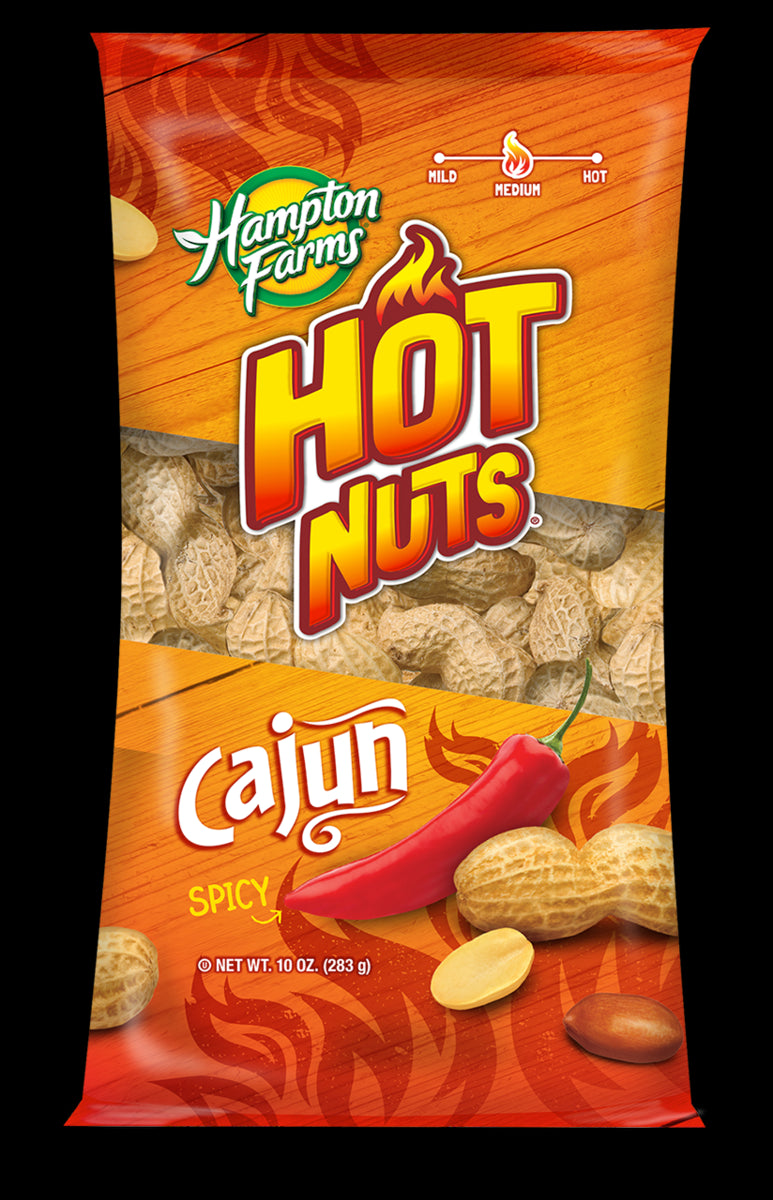 Hampton Farms Hot Nuts Cajun Spicy Peanuts, 10 oz