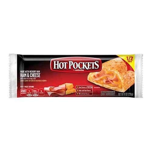 Nestle Hot Pockets Ham and Cheese Stuffed Sandwich, 8 Ounce -- 12 per case.
