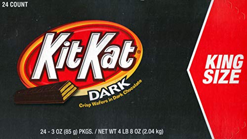 Kit Kat Candy Bar, King Size Crisp Wafers in Dark Chocolate, 3.0-Ounce Bars (Pack of 24)