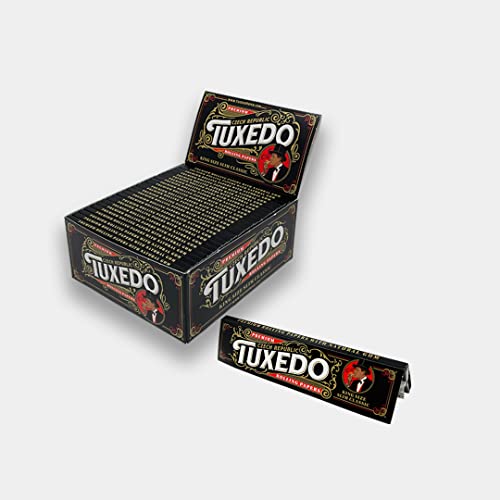 TUXEDO King Size Slim Classic Premium Rolling Papers With Natural Gum 33 Leaves Each Book (PACK OF 50)