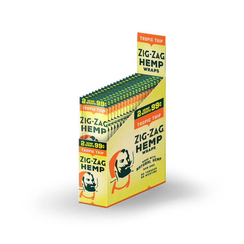 Zig Zag - Tobacco Free - Flavored H Wraps, 50 Count, Tropic Trip