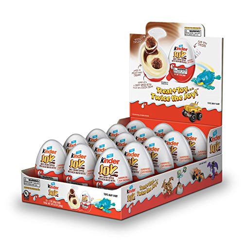 Kinder JOY Eggs Individually Wrapped Chocolate Candy Eggs Toys Inside (15 Count)