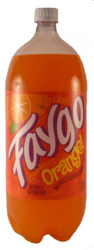 Faygo Orange! Dee-licious Naturally Flavored Soda Pop 2 Liter Bottle 8-Pack
