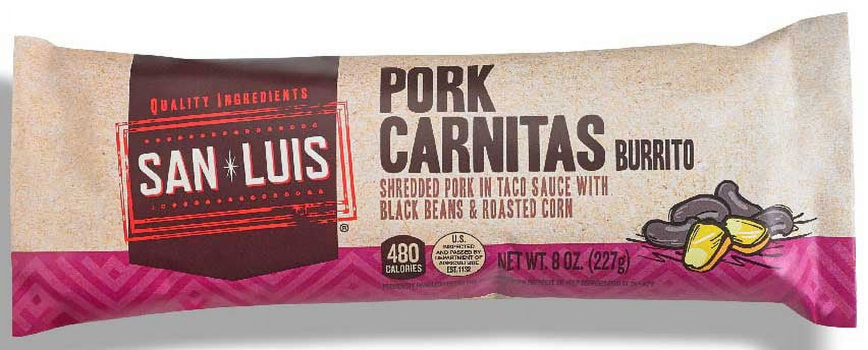Deli Express San Luis Pork Carnitas Burrito 8 Ounce Pack of 10 Wholesale
