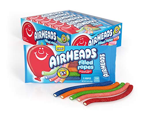 Airheads Filled Ropes Candy, Original Fruit, 2 Oz (Pack of 18)