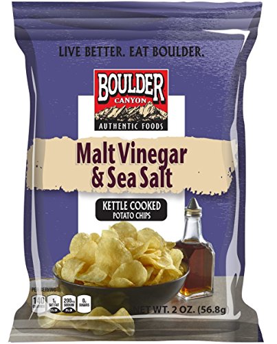 Boulder Canyon, Malt Vinegar & Sea Salt Kettle Cooked Potato Chips, 2.0 oz. (8 count)