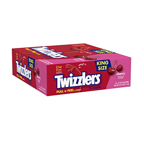 Twizzlers Cherry Pull-n-Peel Licorice Candy 4.2-Oz 15-Pack Wholesale