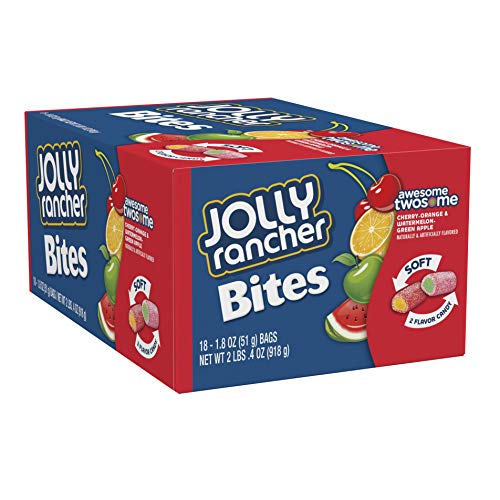 JOLLY RANCHER Twosome Chewy Candy Bites Cherry Orange Watermelon Green Apple (18-Pack)