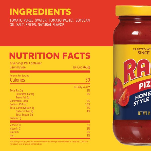 Ragu Reg Pizza 14 oz Single Jar